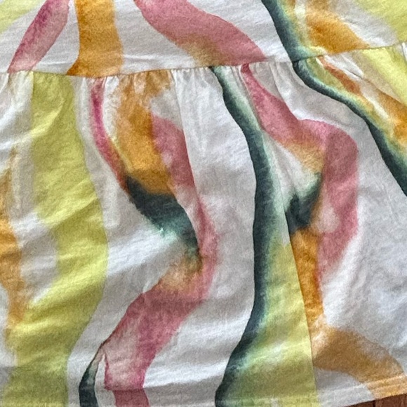 Torrid NWT 2X Plus Size Colourful Wavy Stripe Tiered Maxi Dress Cotton Blend - Picture 10 of 12